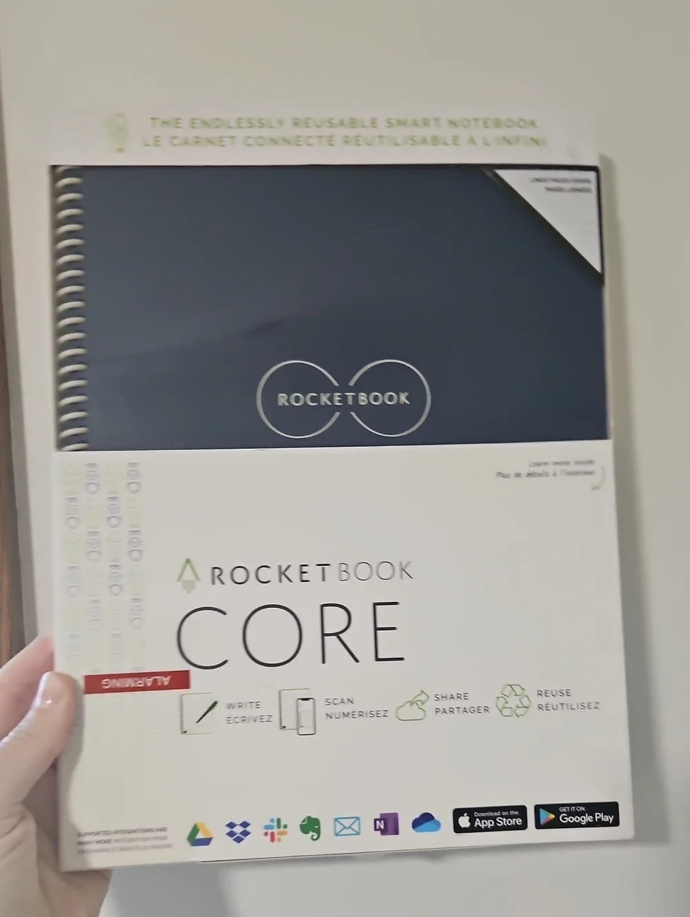 Rocketbook Core Reusable Smart Notebook - Navy
